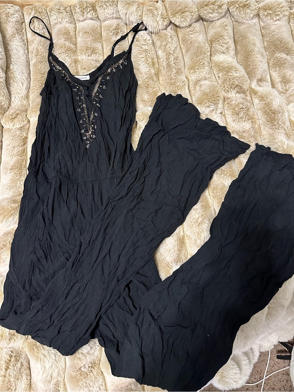 American eagle beaded jumpsuit L